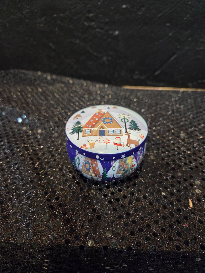 Little Tin Christmas Candle unused