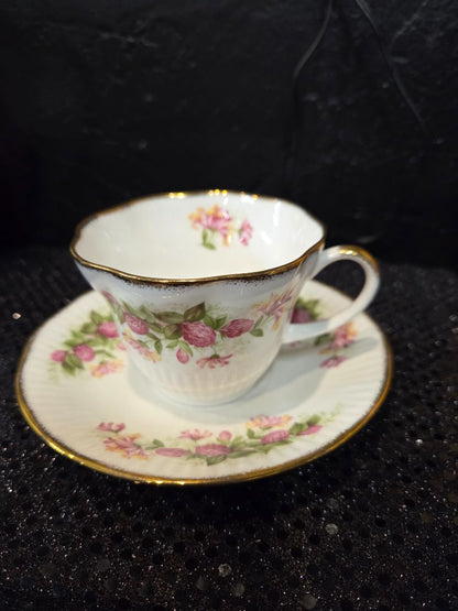 Vintage Royal Dover Fine Bone China Tea Cup & Saucer