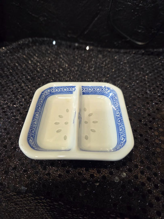 Vintage Chinese Riceware Sauce Divided dish