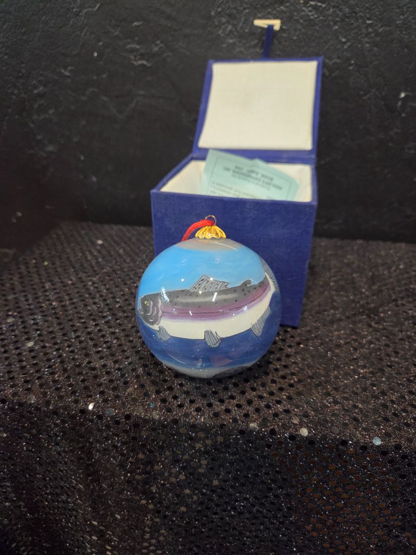 Hand Painted Fish Ornament from India