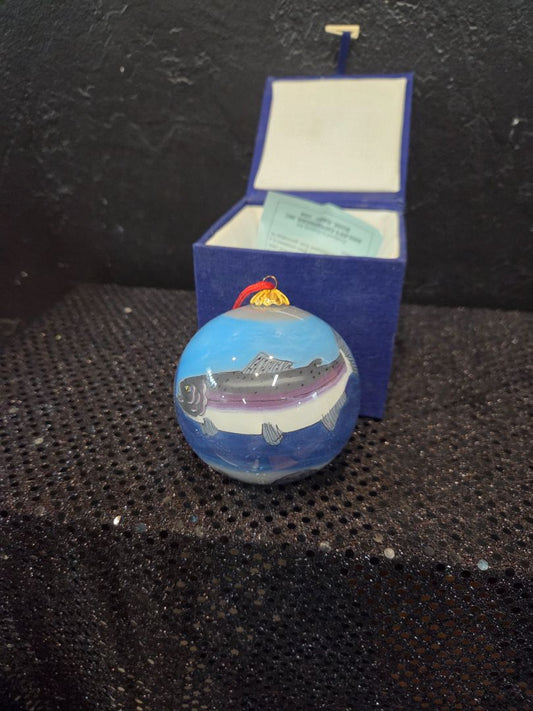 Hand Painted Fish Ornament from India
