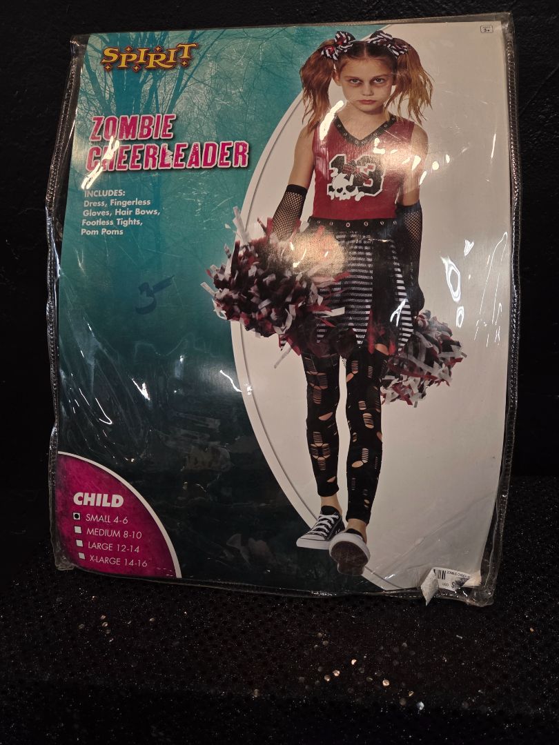 Zombies Cheerleader Costume Child Size small 4-6