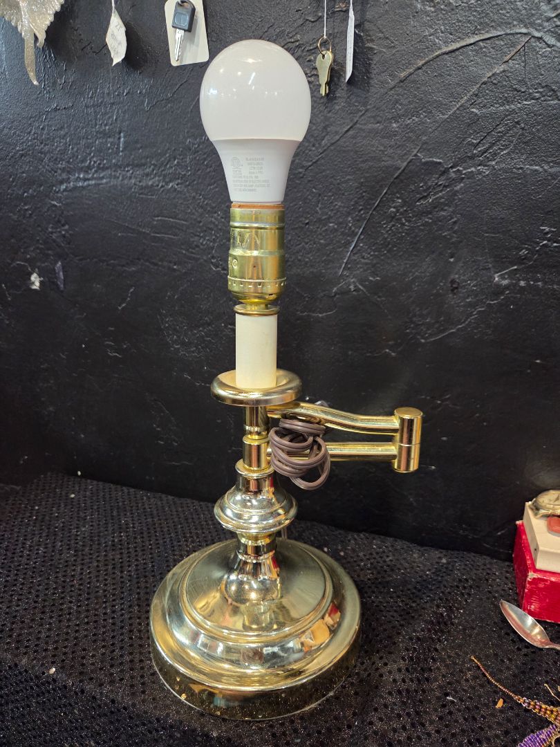 Vintage Mid Century Brass Swing Arm
