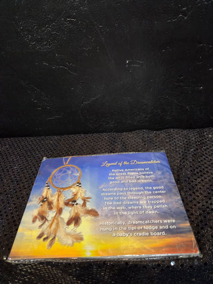 Vintage Legend of the Dream Catcher with Feathers and Beads