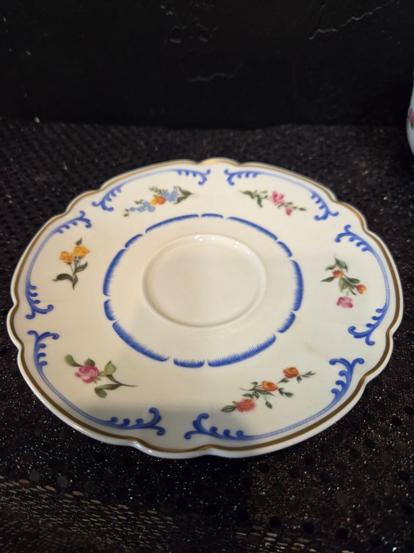 Vintage Charles Haviland Teacup Set Marjolaine Pattern Limoges