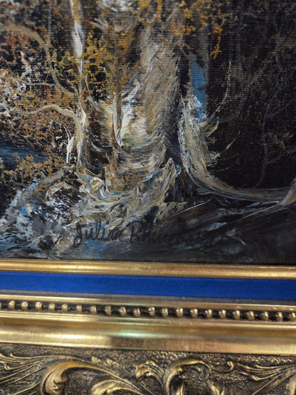 Artisan-Signed Julian Rhinehardt "Winter in The Vienna Woods