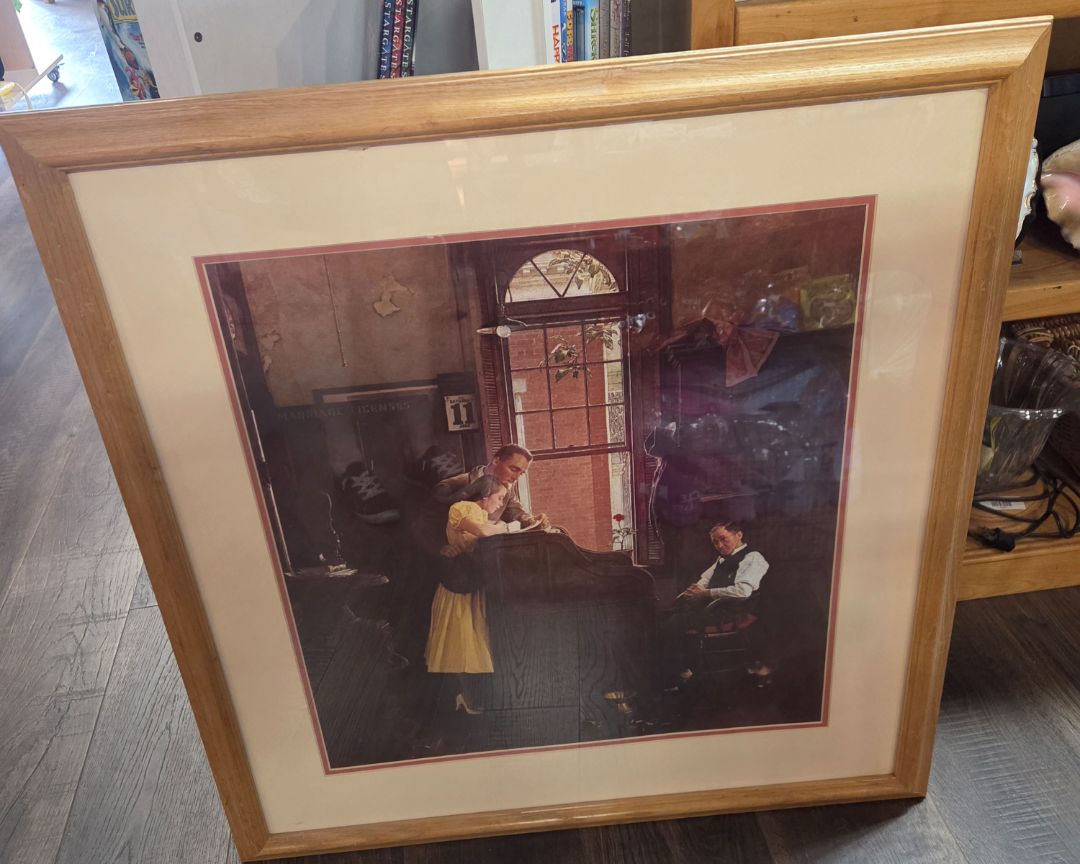 Artisan-Signed Norman Rockwell Print "The Marriage License"