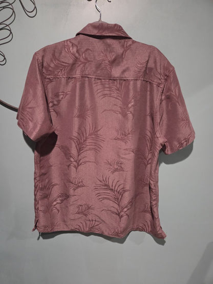 Woody's Retro Lounge Jacquard Hawaiian Button Down XL