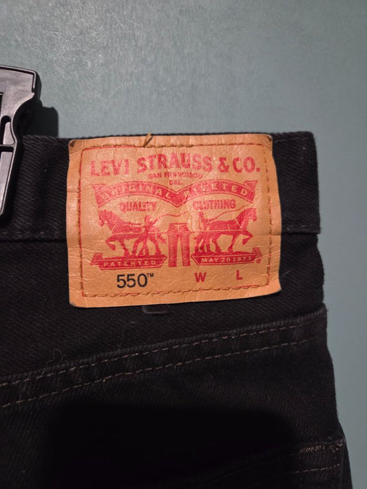 Vintage Levis 550's Black Jeans 44x29