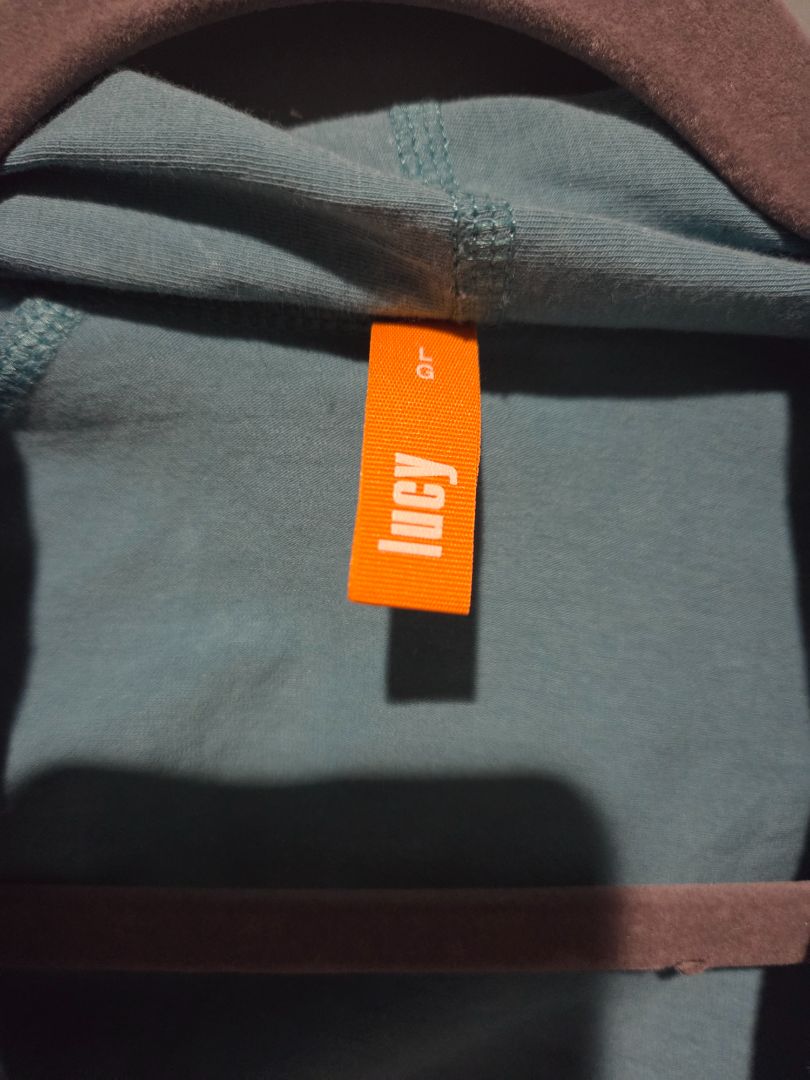 Lucy Teal Blue Open Front Cardigan Size Large