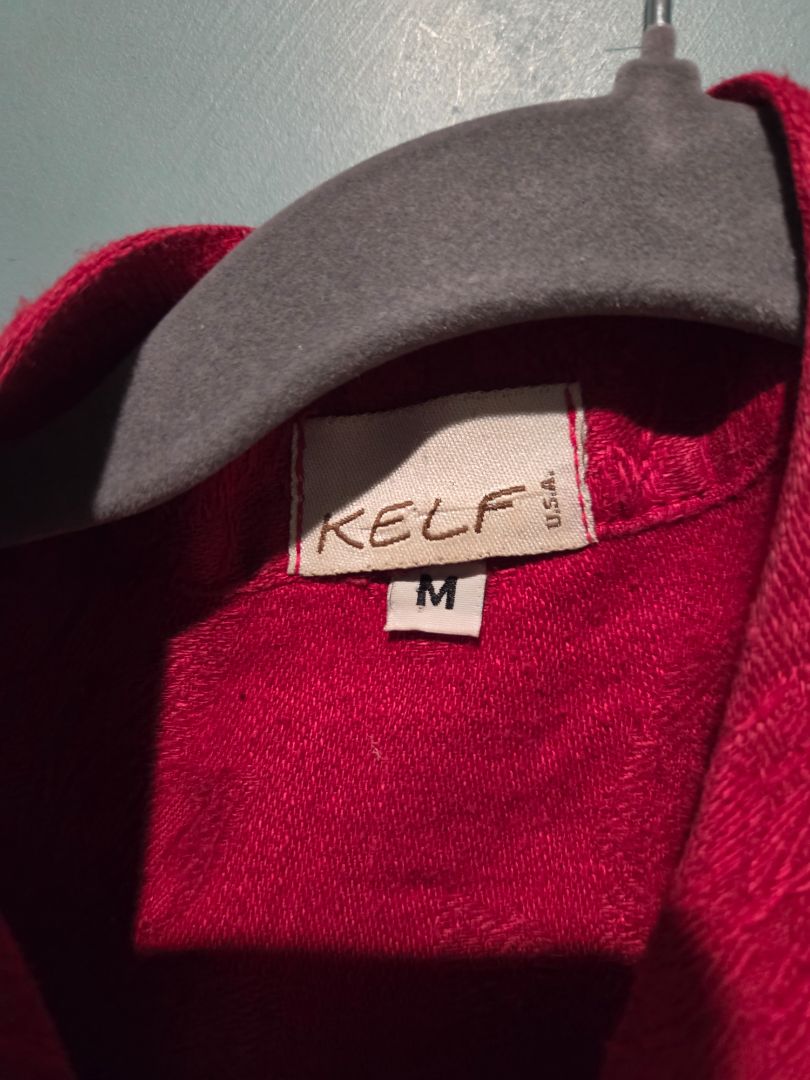 Kelf 100% Linen Asian Inspired Jacket with large buttons