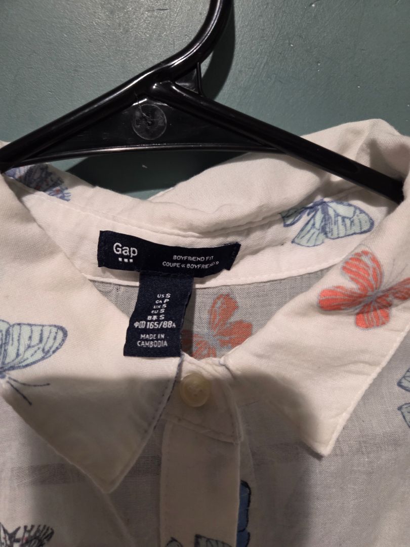 Gap Sheer Butterfly Long sleeve Top Small