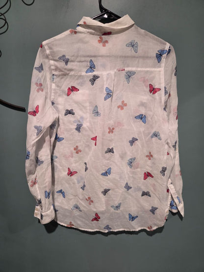 Gap Sheer Butterfly Long sleeve Top Small