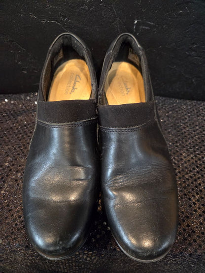 Clarks Black Shoes 7 1/2