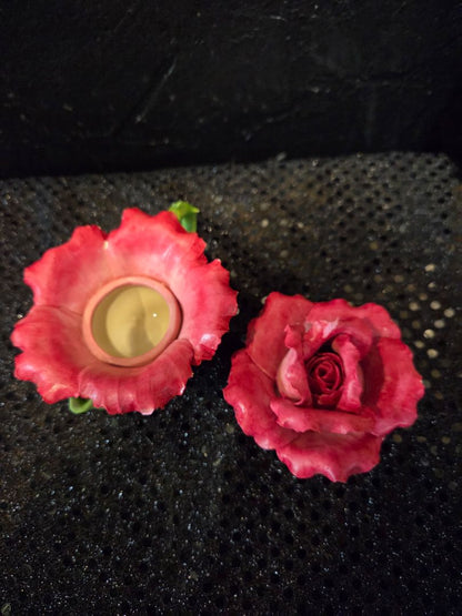 Vintage Cosmos Teapot Tea Light Candle Holder Flower Design (as is)