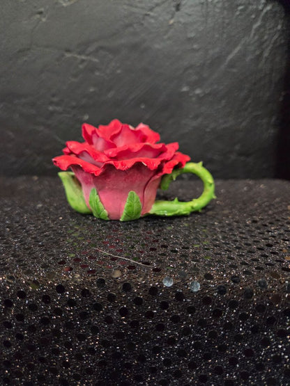 Vintage Cosmos Teapot Tea Light Candle Holder Flower Design (as is)