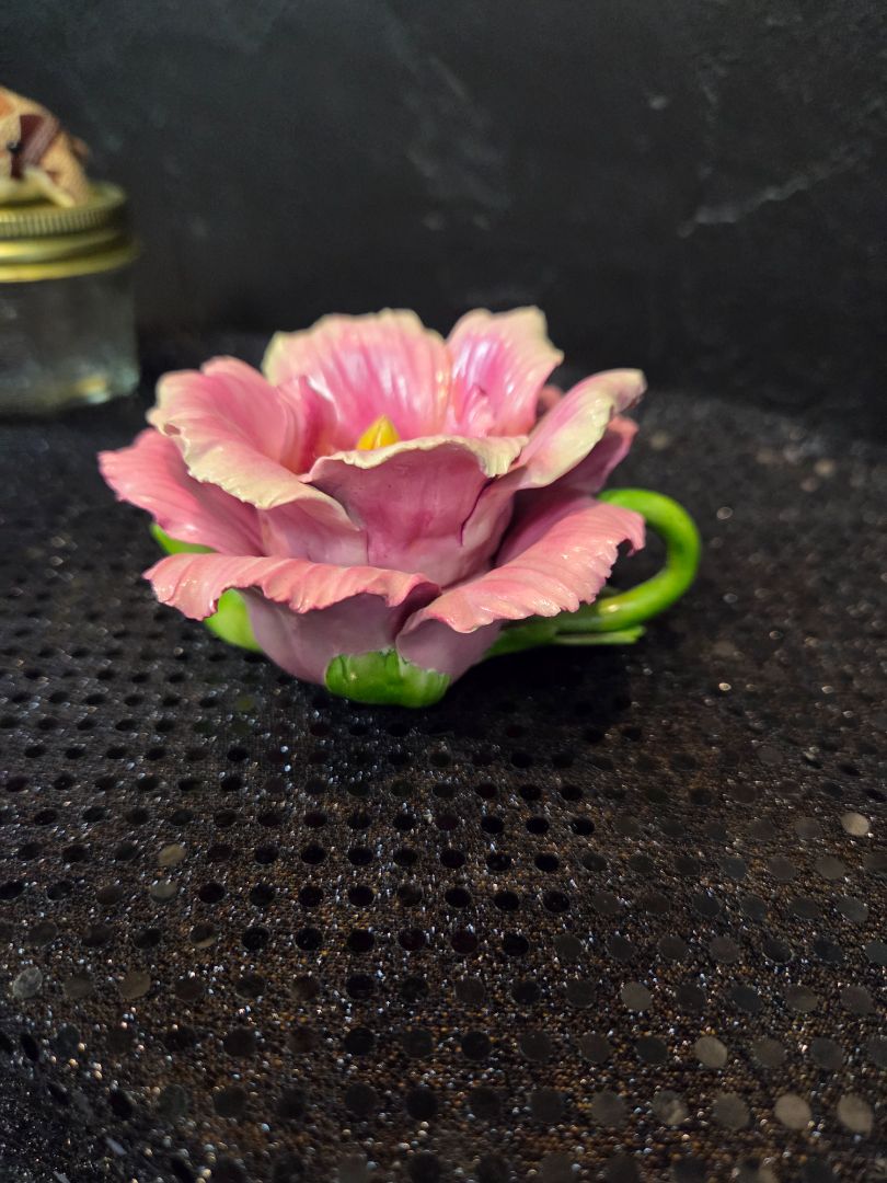 Vintage Porcelain Tea Pot shaped Tea Light Pink/Purple/Green