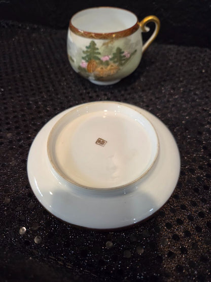 Vintage Hand Painted China Egg Shell Hand Painted Tea Cup