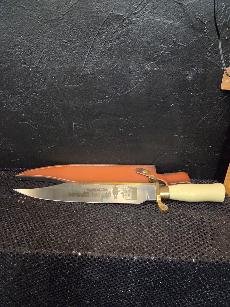 Special Edition Wyatt Earp White Smooth Bone Bowie Knife