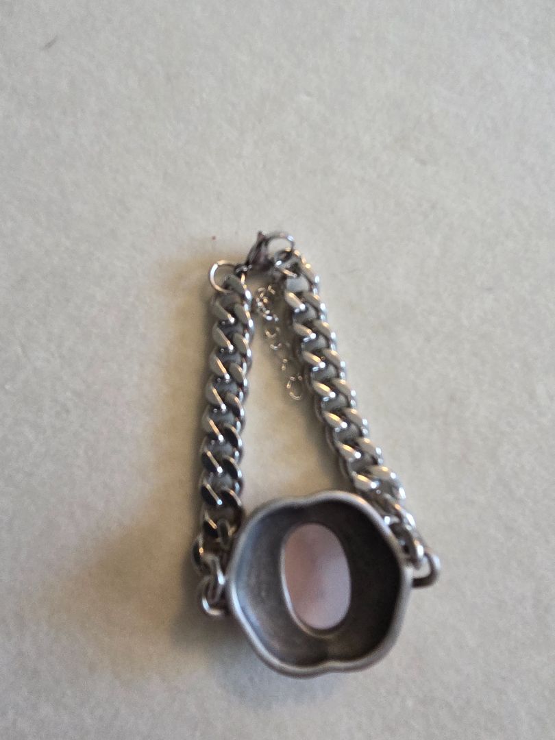 Stainless Steel Rose Quartz Bracelet