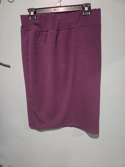 Emery Rose Plum Purple Pull on Pencil skirt XL
