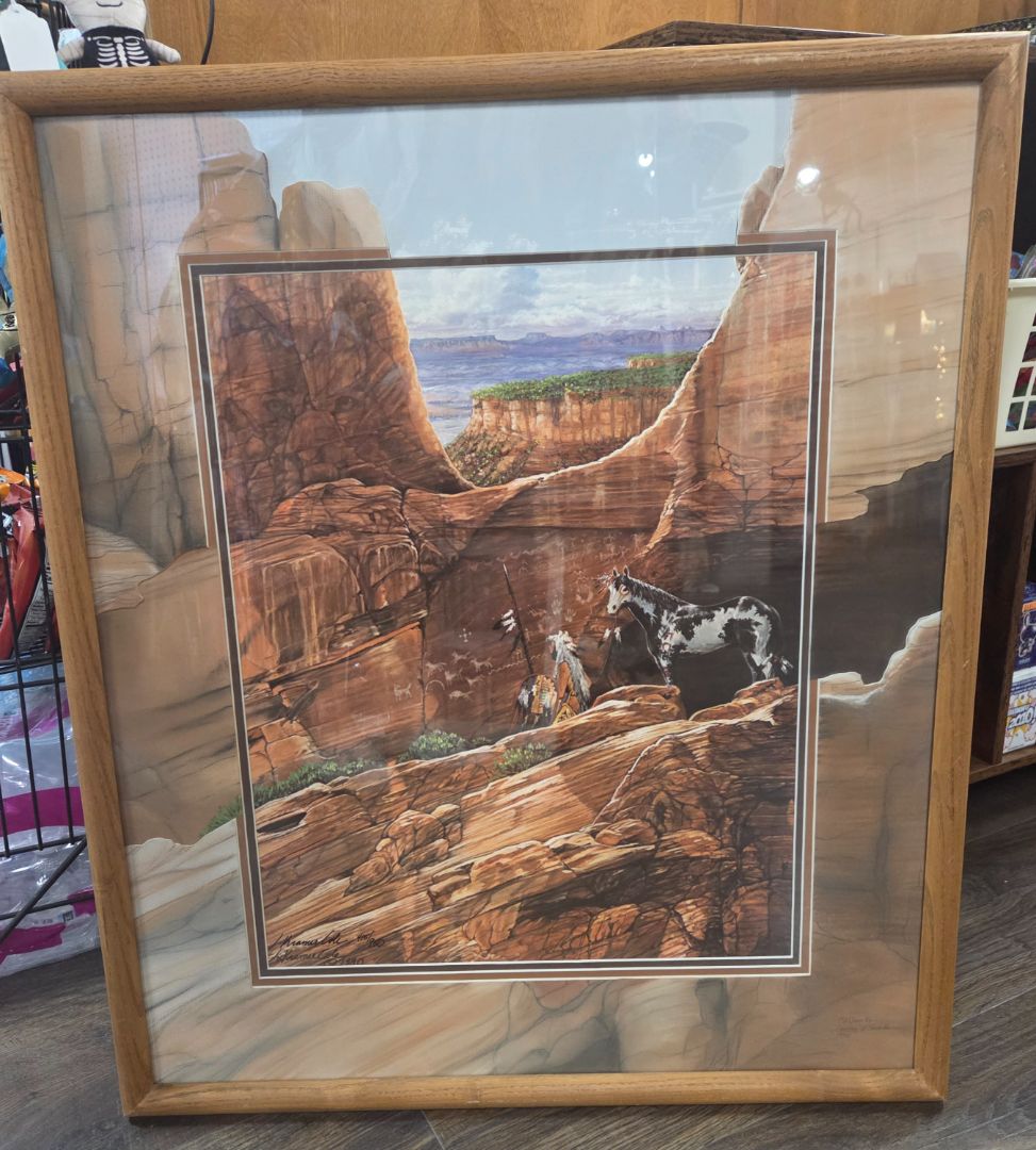 Framed Limited Edition Print "Wolf Pack of the Ancients" Julie Kramer Cole