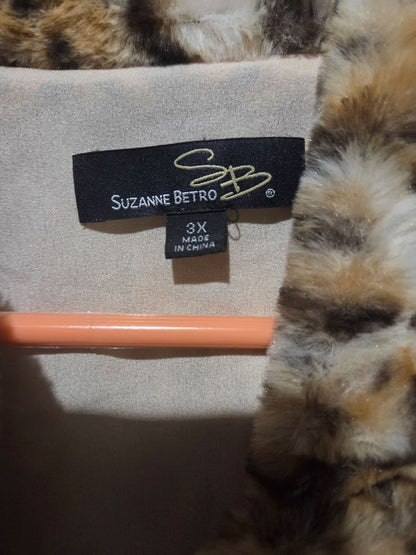 Suzanne Betro Leopard Print Vest 3X