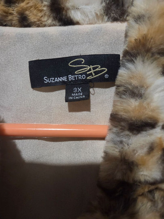 Suzanne Betro Leopard Print Vest 3X