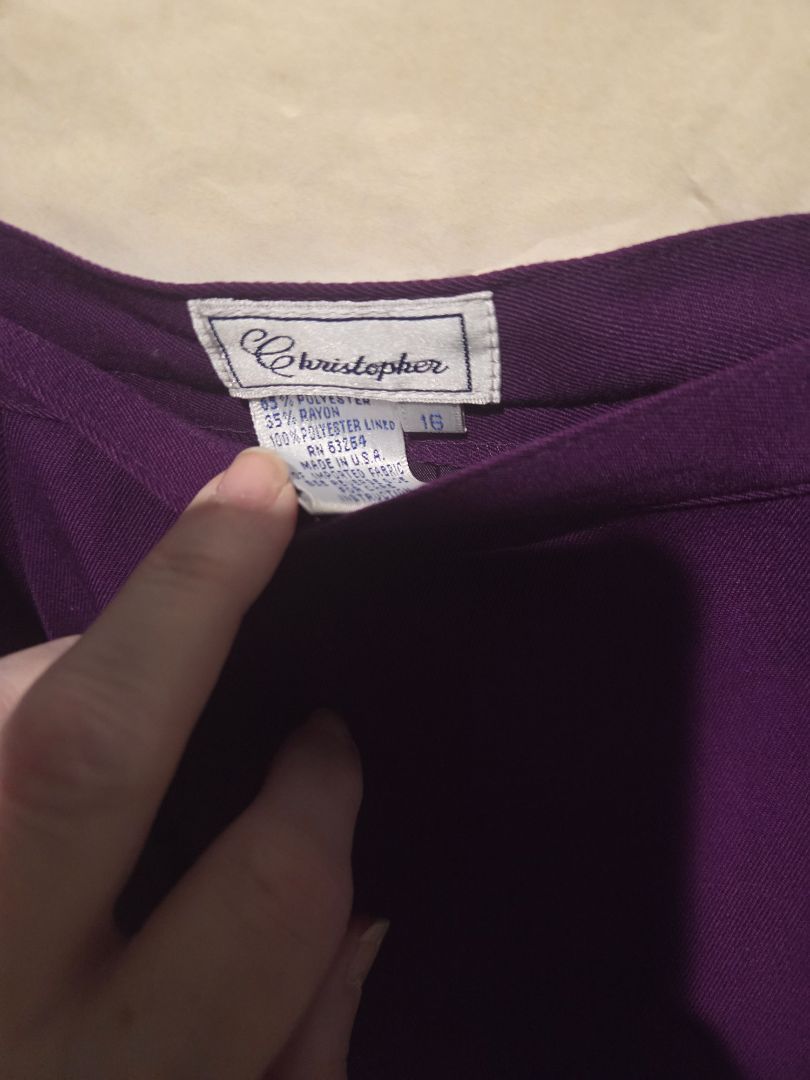 Purple Skirt Christopher Size 16
