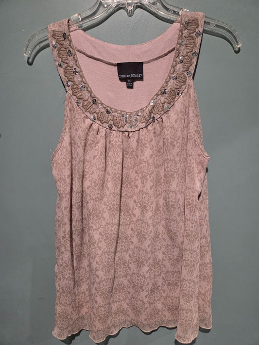 Cynthia Rowley Gold Sleeveless Top XL