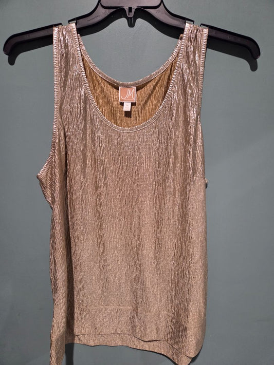 JM Collection Gold Shimmer Top XL