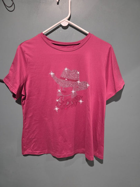 Pink Cowboy Hat Top XL