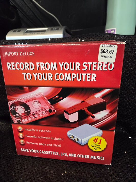 Xitel Inport Deluxe Stereo to PC recording Kit Cassette LP Music Converter