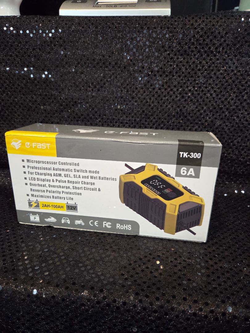 E-Fast TK-300 12V 6A 3 Stage Automatic Car Battery Chargerr