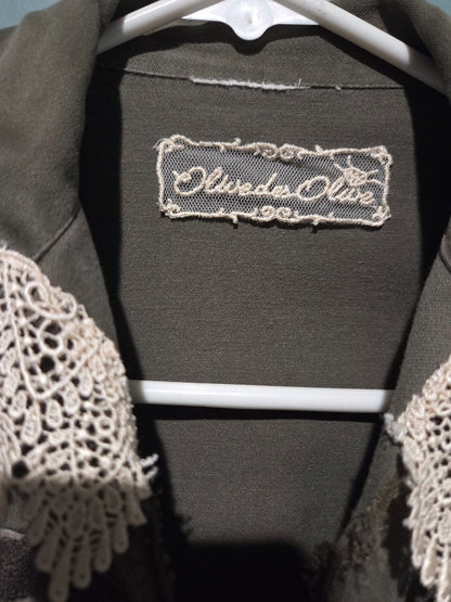 Army Green and Lace Jacket