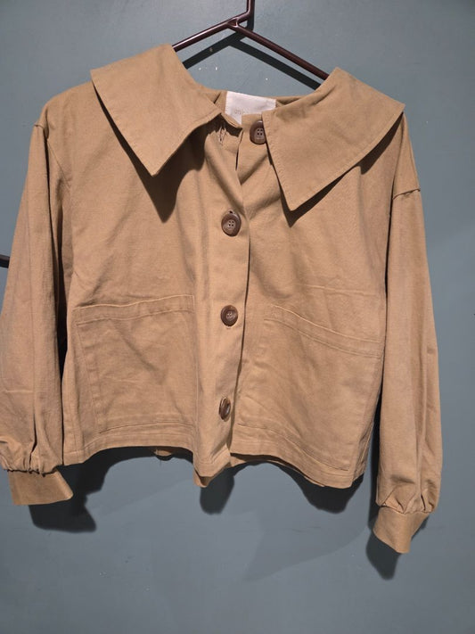 ehka sopo Tan Crop Coat