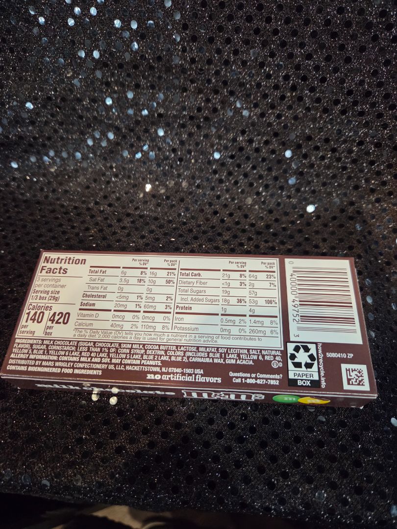 M&M Milk Chocolate Candies