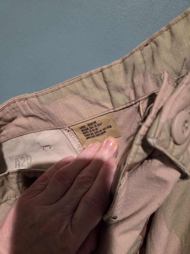 US Army Desert Camo Pants Large Regular
