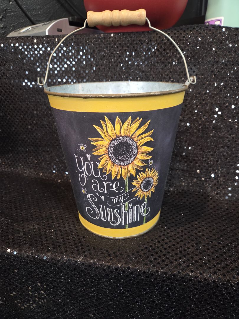 "You Are My Sunshine" Metal Bucket