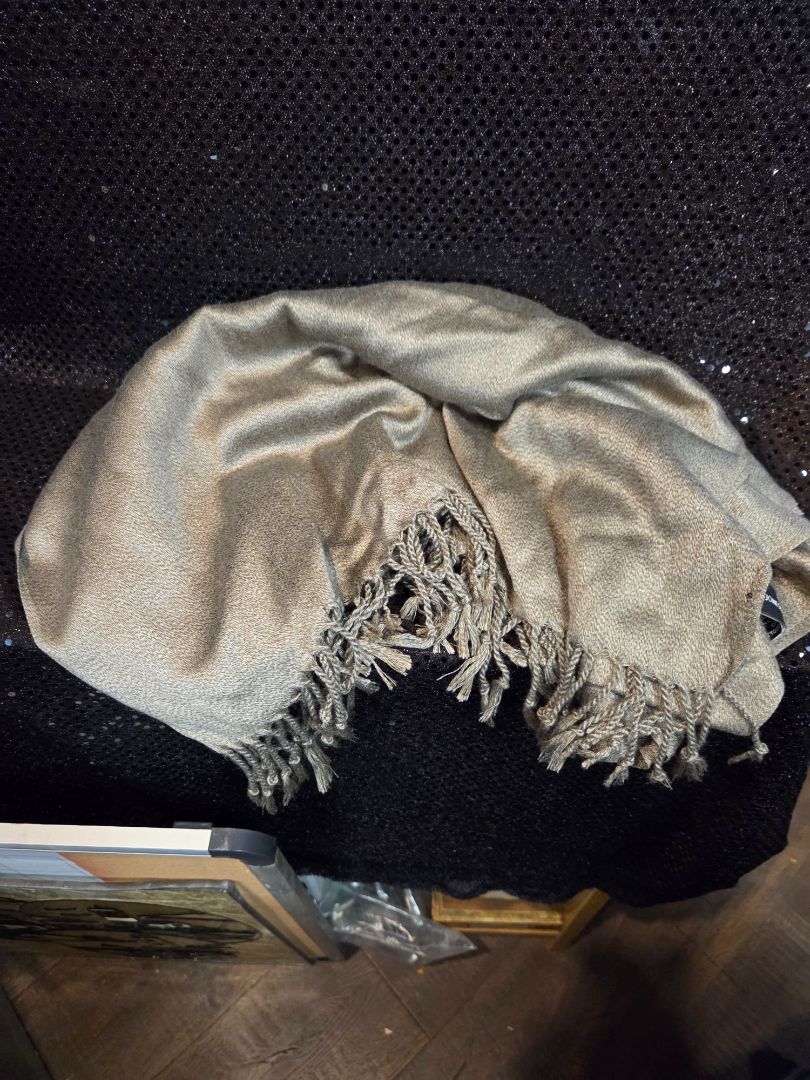 Jones New York Fringe Brushed nickel Color Scarf