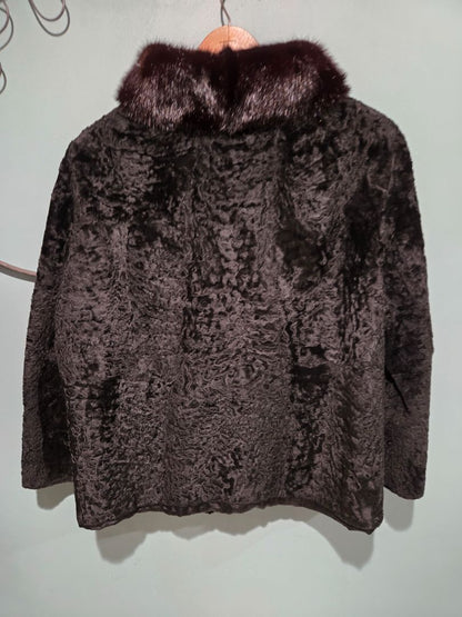 Vintage Black Persian Lamb Crop Coat (small?)