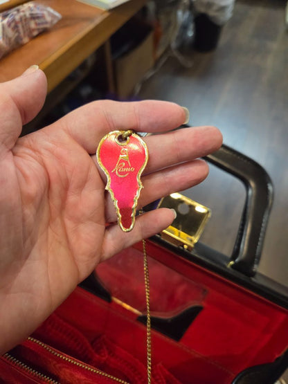 Black 1960's Beauty Case Red interior and Key included