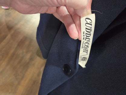 1960's 100% Pure Virgin Wool Blue Coat Cuddle Coat size 12