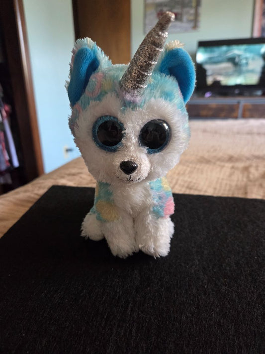 ToysTy Beanie Boos Helena The Unicorn Dog 6" 15cm MWMT Adorable Pastel Spots
