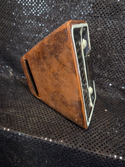 Ceramic Plant Stand shaped like a radio