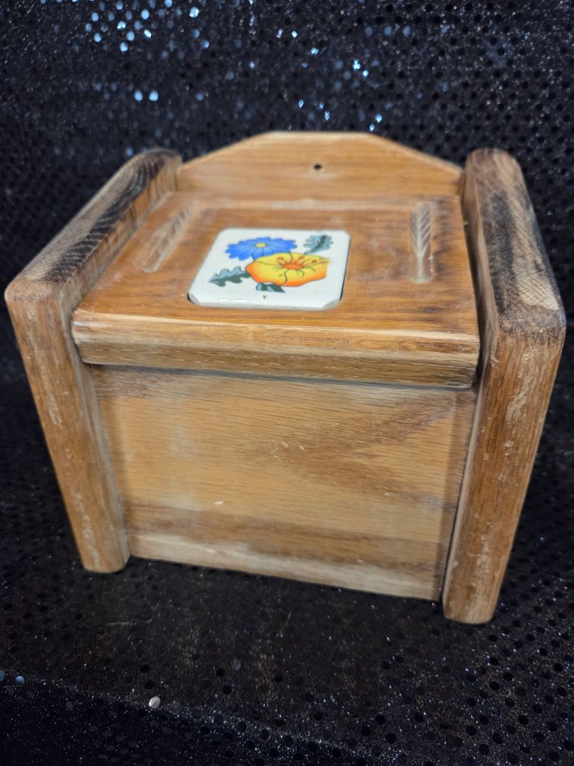 Vintage Wood Recipe Box
