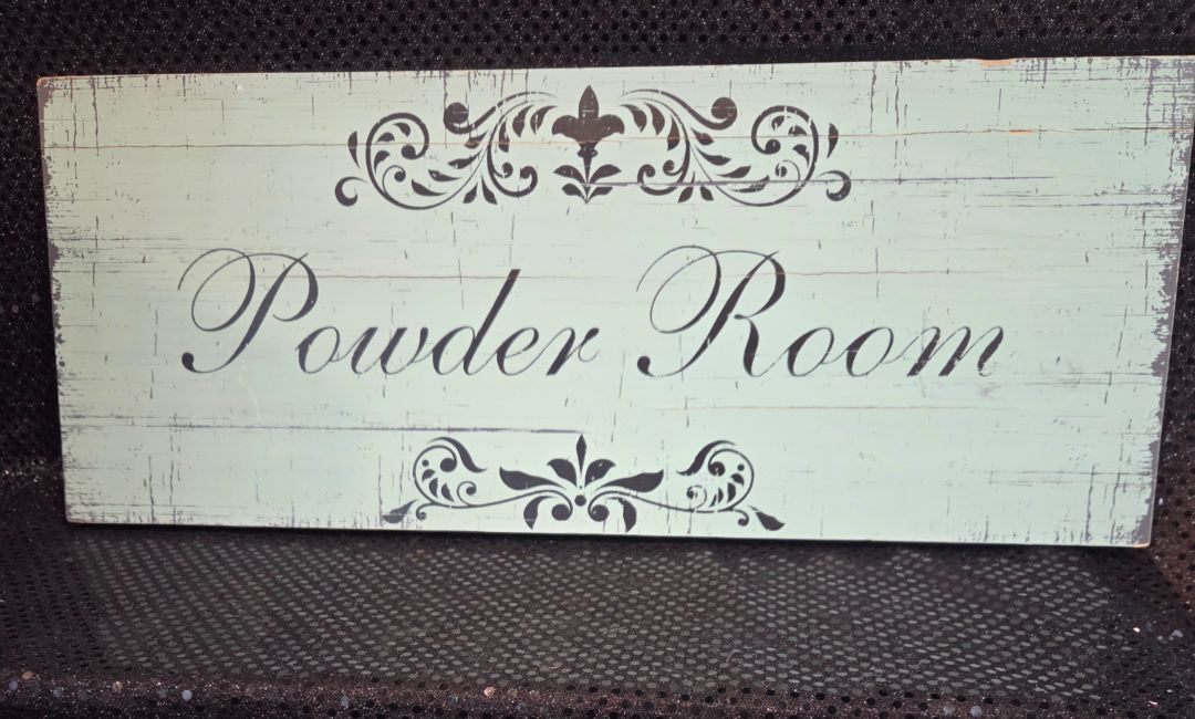 Powder Room Sign