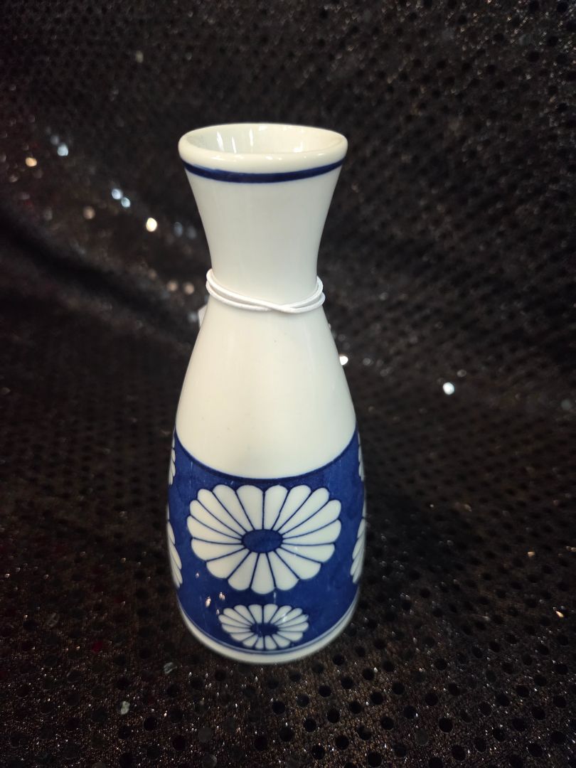 Sake Blue and White Bottle