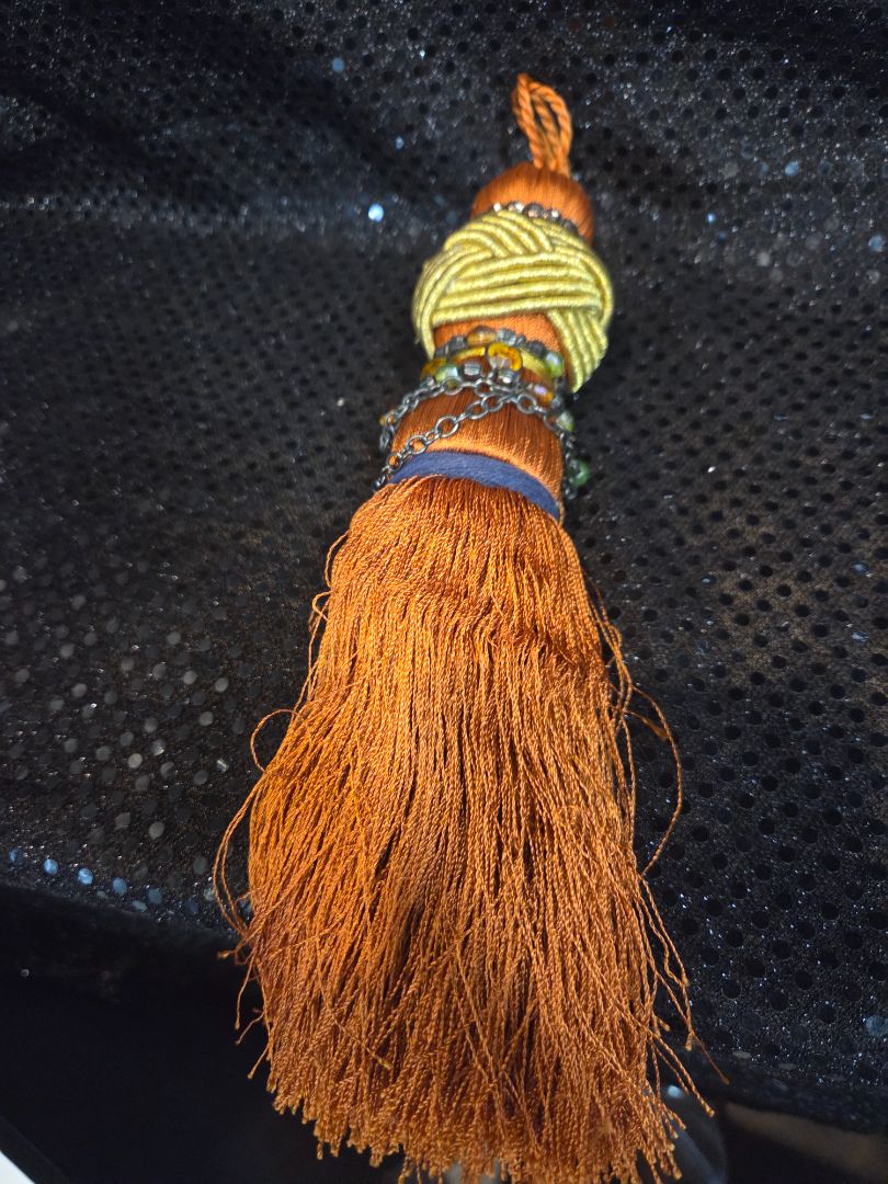 Orange embelish Tassel