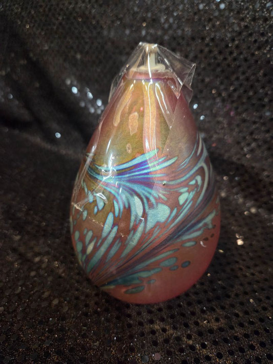 Hand Blown Glass Oil Lamp